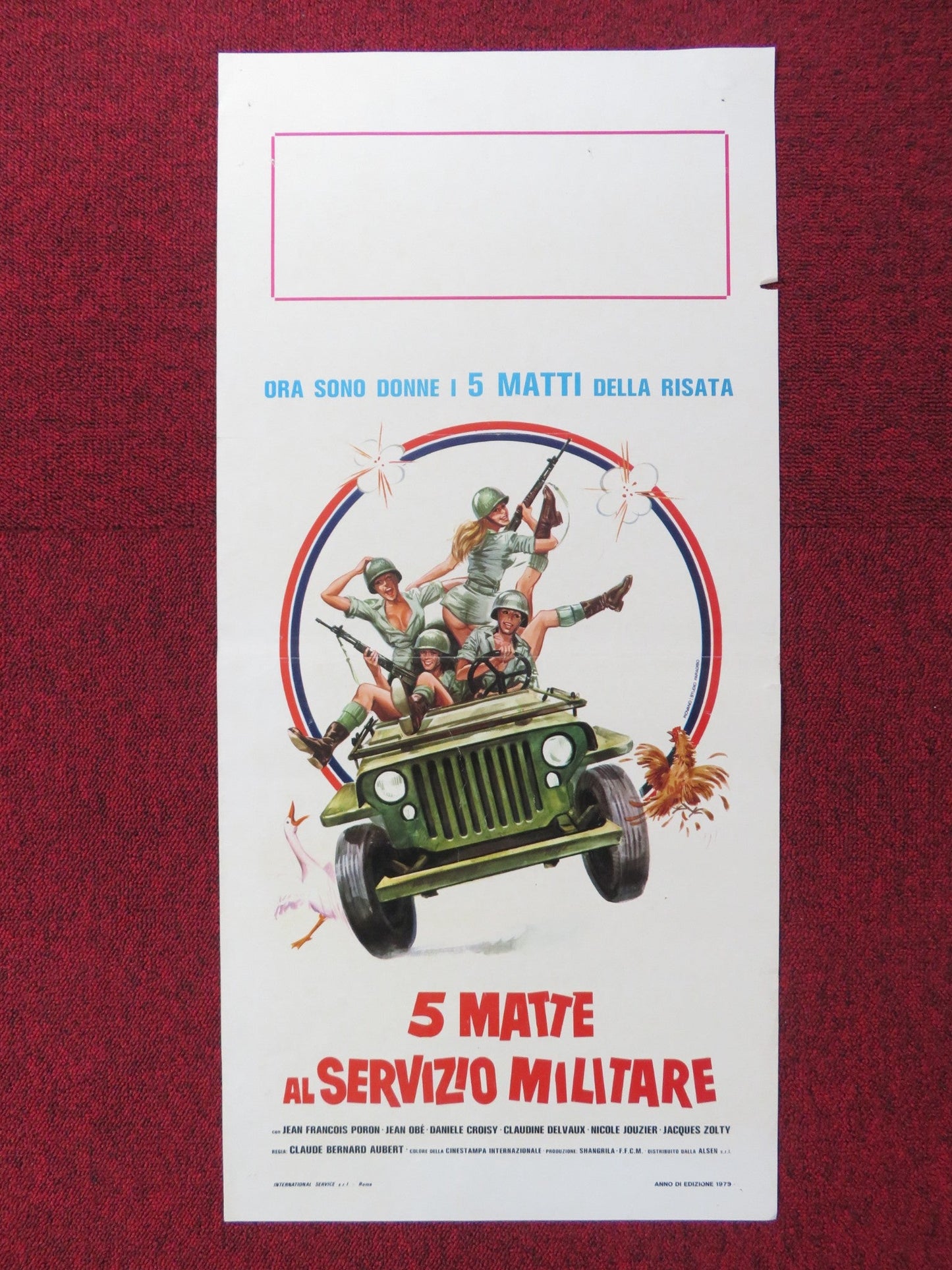 5 MATTE AL SERVIZIO MILITARE ITALIAN LOCANDINA POSTER JEAN FRANCOIS PORON 1978 - Rendezvous Cinema