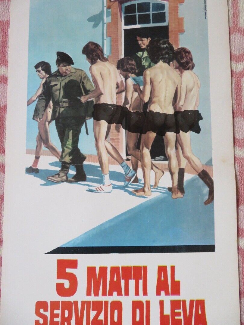 5 MATTI AL SERVIZO DI LEVA/The Five Crazy Boys ITALIAN LOCANDINA (27.5"x13") '71 - Rendezvous Cinema