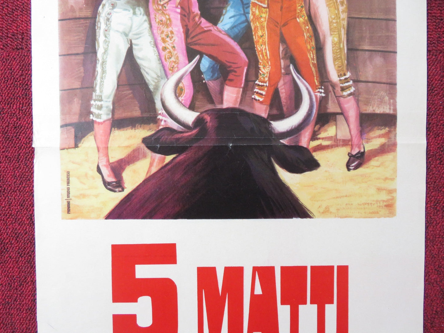 5 MATTI ALLA CORRIDA ITALIAN LOCANDINA POSTER JACQUES LEGRAS B. CHATELIER 1972 - Rendezvous Cinema