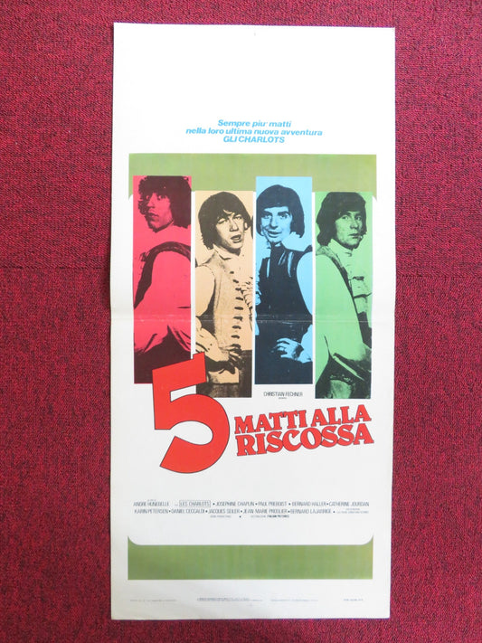 5 MATTI ALLA RISCOSSA ITALIAN LOCANDINA POSTER BERNARD HALLER C. JOURDAN 1979 - Rendezvous Cinema