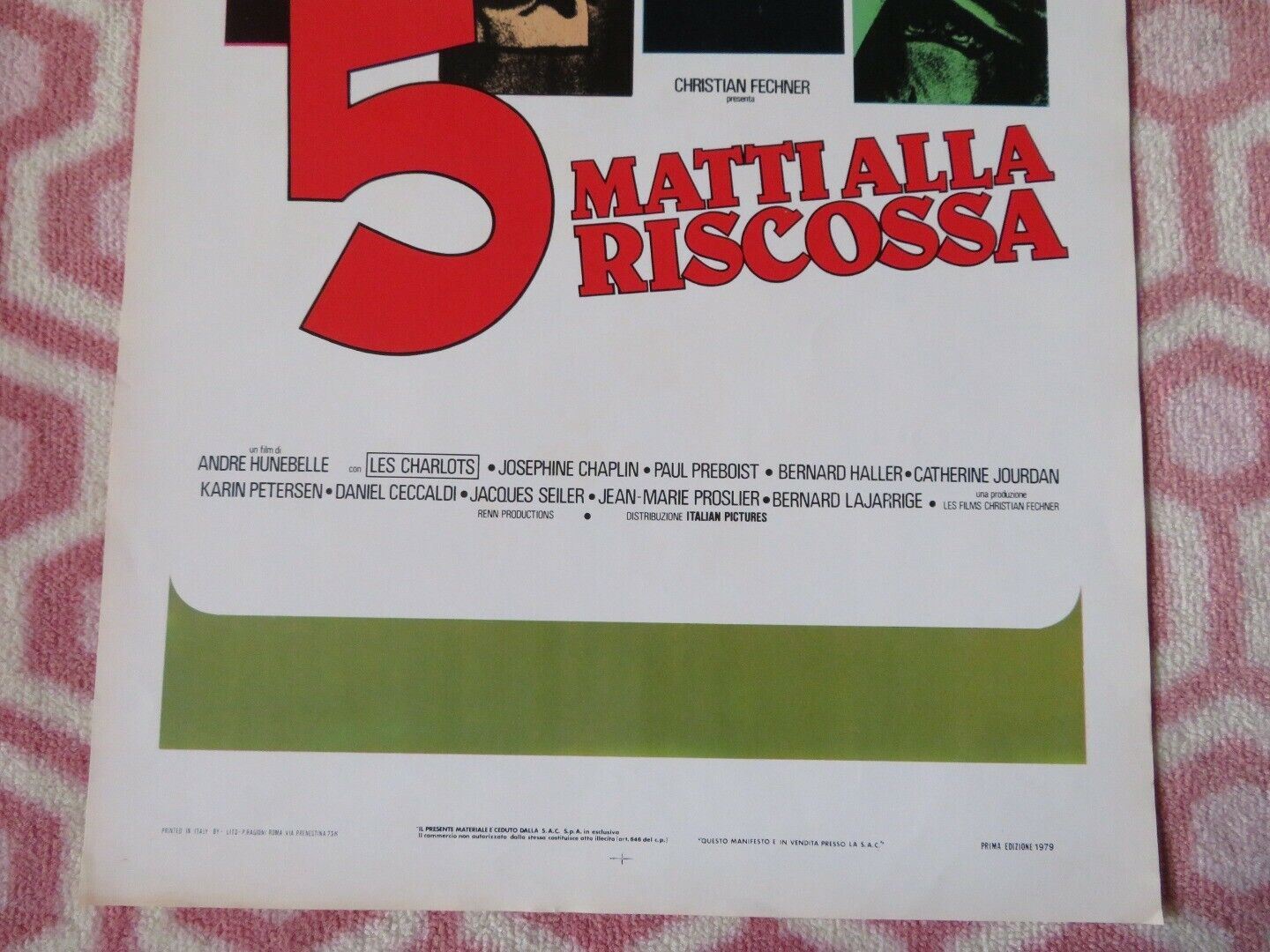 5 MATTIALLA RISCOSSA ITALIAN LOCANDINA (27.5"x13") POSTER ANDRE HUNEBELLE 1979 - Rendezvous Cinema