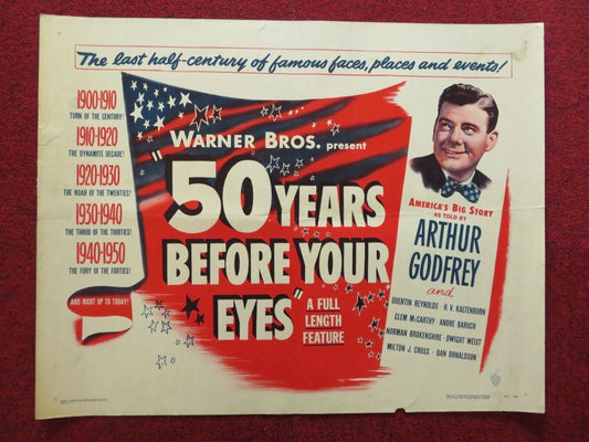 50 YEARS BEFORE YOUR EYES US HALF SHEET (22"x 28") POSTER ARTHUR GODFREY 1950 - Rendezvous Cinema