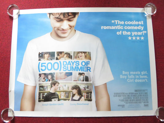 500 DAYS OF SUMMER - B UK QUAD (30"x 40") ROLLED POSTER JOSEPH GORDON - LEVITT '09 - Rendezvous Cinema