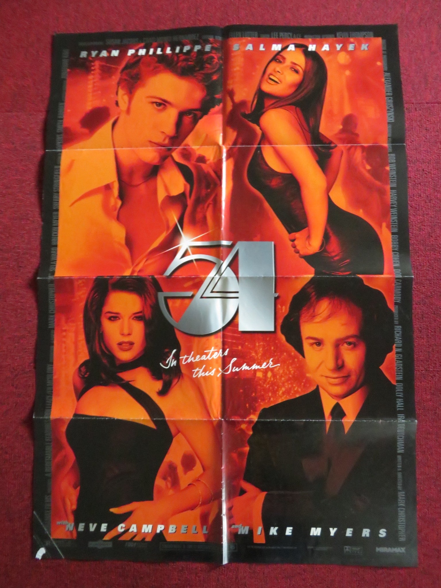 54 FOLDED US ONE SHEET POSTER RYAN PHILLIPPE SALMA HAYEK NEVE CAMPBELL 1998 - Rendezvous Cinema