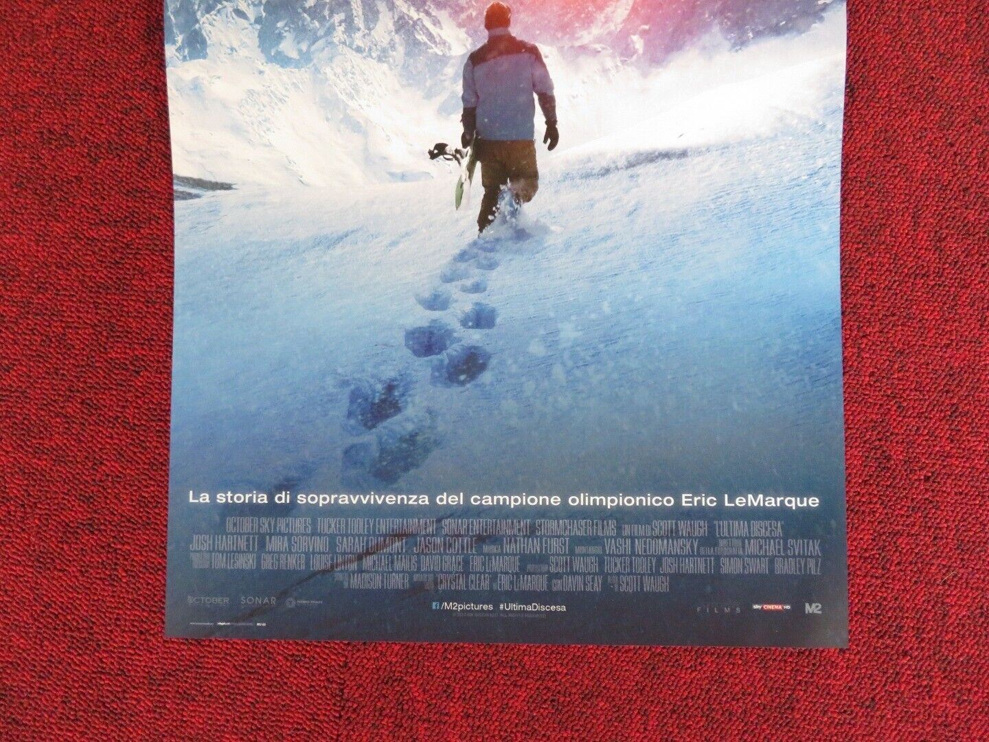 6 BELOW: MIRACLE ON THE MOUNTAIN ITALIAN LOCANDINA (26.5"x12.5") POSTER 2017 - Rendezvous Cinema