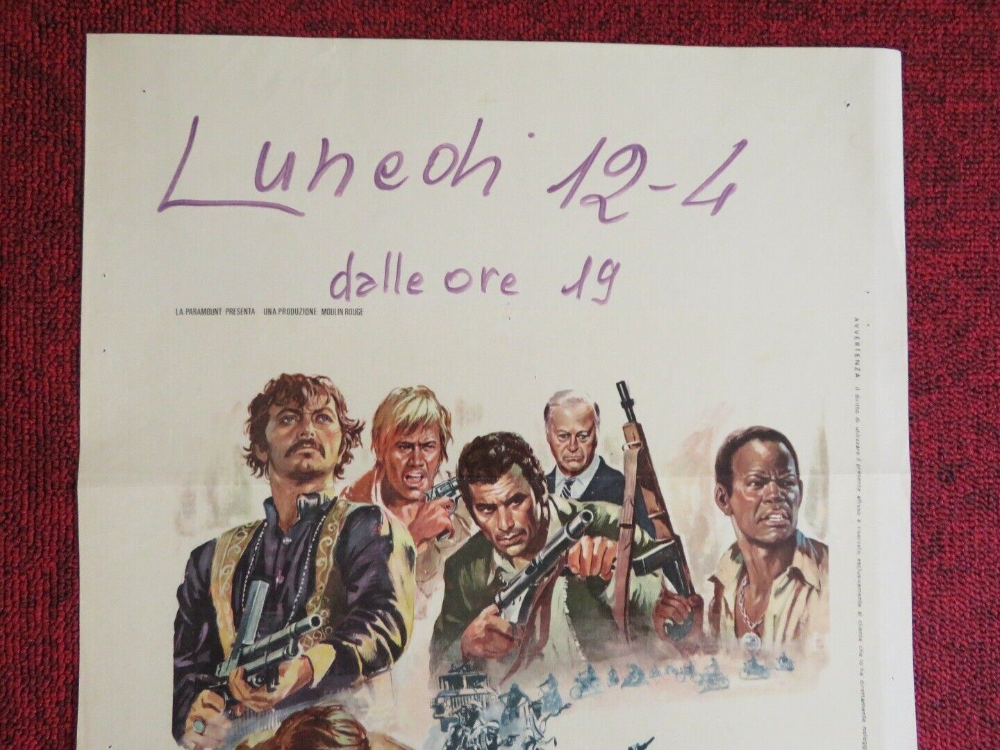 6 DANNATI INCERCA DI GLORIA ITALIAN LOCANDINA (27.5"x13") POSTER S WHITMAN '70 - Rendezvous Cinema