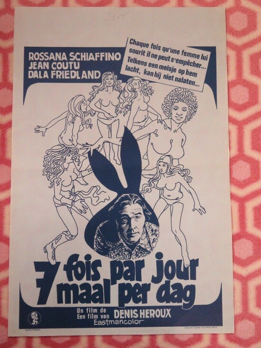 7 FOIS PAR JOUR MAAL PER DAG BELGIUM (21.5"x14.5") POSTER ROSSANA SCHIAFFINO - Rendezvous Cinema