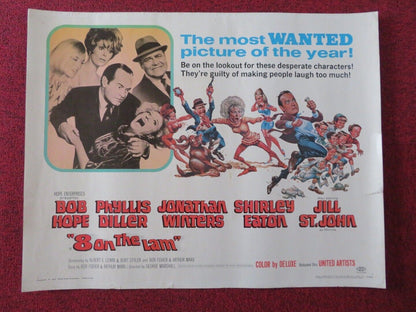 8 ON THE LAM US HALF SHEET (22"x 28") POSTER BOB HOPE PHYLLIS DILLER 1967 - Rendezvous Cinema