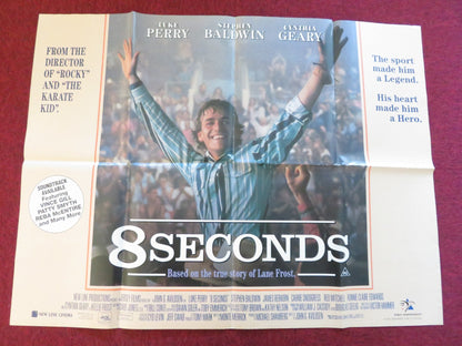 8 SECONDS UK QUAD POSTER FOLDED LUKE PERRY STEPHEN BALDWIN 1994 - Rendezvous Cinema