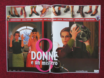 8 WOMEN - C ITALIAN FOTOBUSTA POSTER CATHERINE DENEUVE ISABELLE HUPPERT 2002 - Rendezvous Cinema