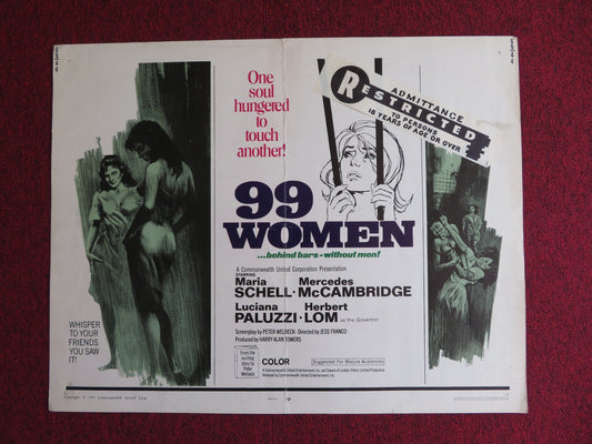 99 WOMEN US HALF SHEET (22"x 28") POSTER MARIA SCHELL HERBERT LOM 1969 - Rendezvous Cinema