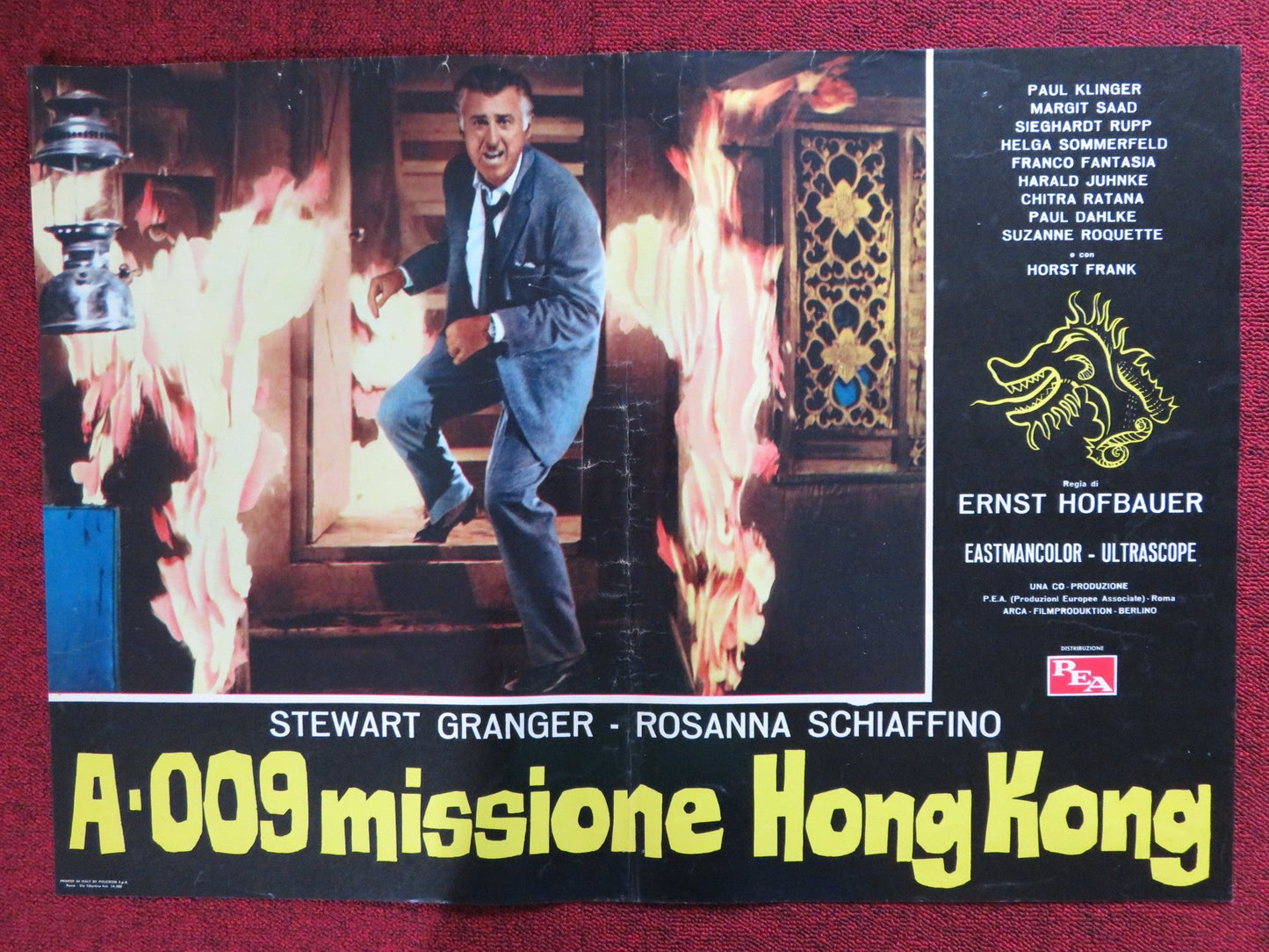 A 009 MISSIONE HONG KONG ITALIAN FOTOBUSTA POSTER STEWART GRANGER 1965 - Rendezvous Cinema