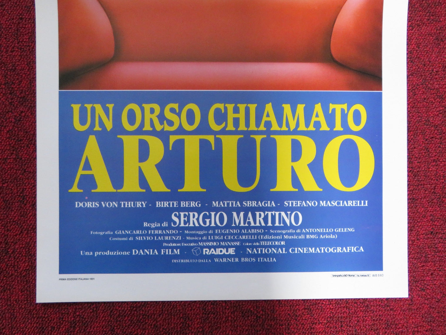 A BEAR NAMED ARTHUR ITALIAN LOCANDINA POSTER GEORGE SEGAL CAROL ALT 1992 - Rendezvous Cinema