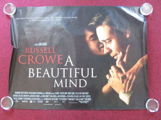 A BEAUTIFUL MIND UK QUAD (30"x 40") ROLLED POSTER RUSSELL CROWE ED HARRIS 2001 - Rendezvous Cinema