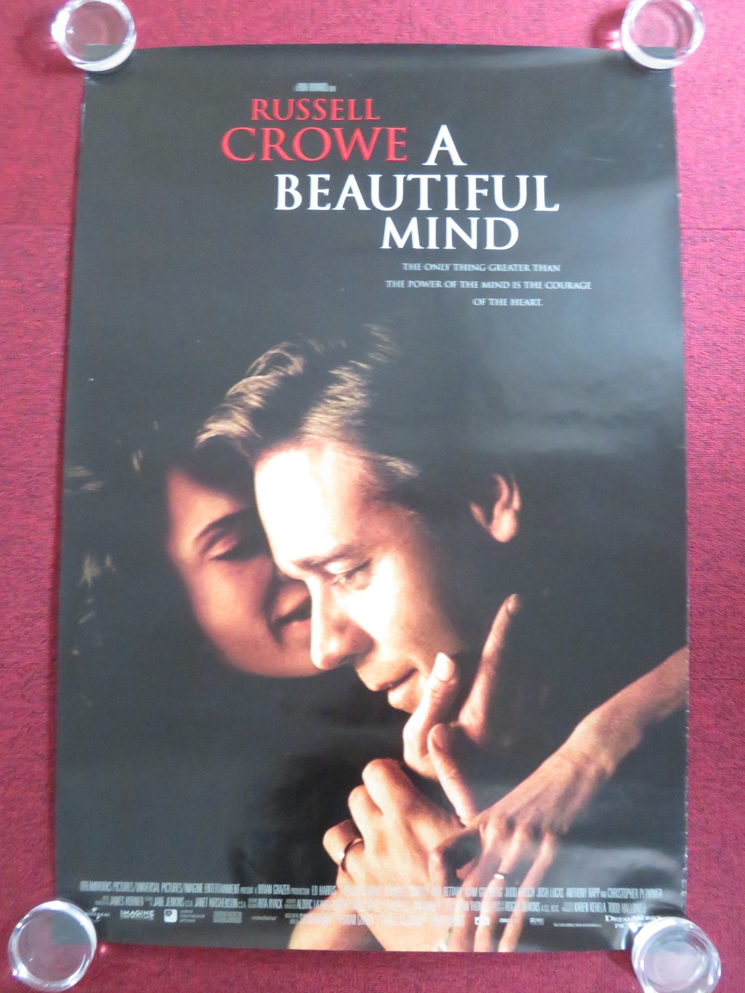 A BEAUTIFUL MIND US ONE SHEET ROLLED POSTER RUSSELL CROWE ED HARRIS 2001 - Rendezvous Cinema