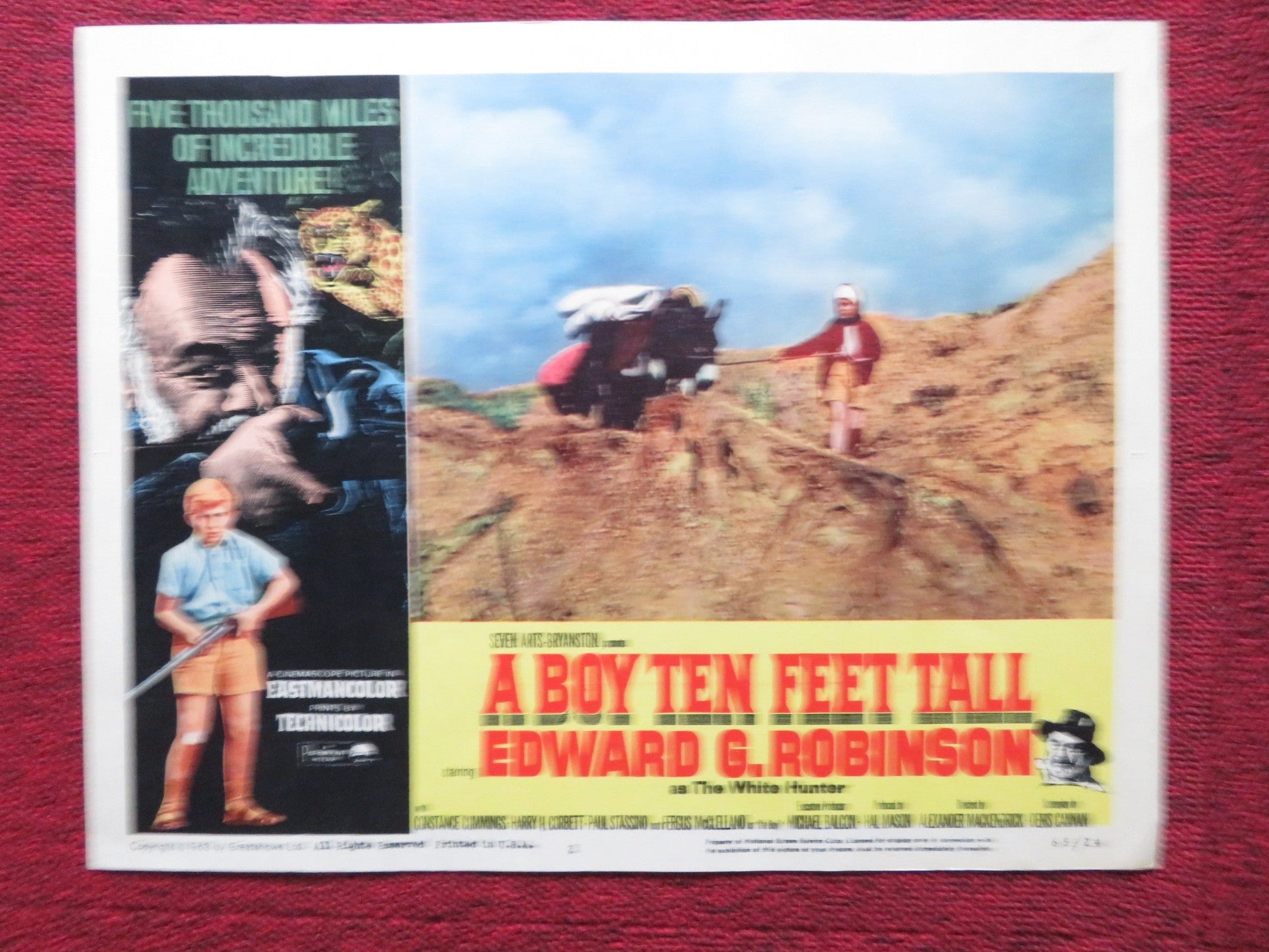 A BOY TEN FEET TALL US LOBBY CARD FULL SET EDWARD G. ROBINSON F. MCCLELLAND 1965 - Rendezvous Cinema