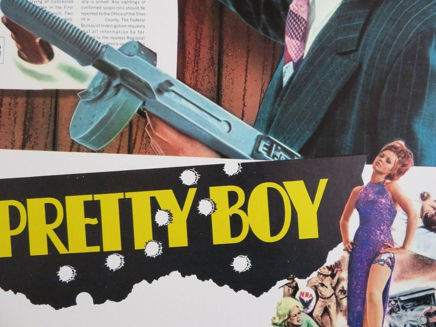 A BULLET FOR PRETTY BOY 30"x 40" ON CARD ROLLED POSTER FABIAN FORTE 1970 - Rendezvous Cinema