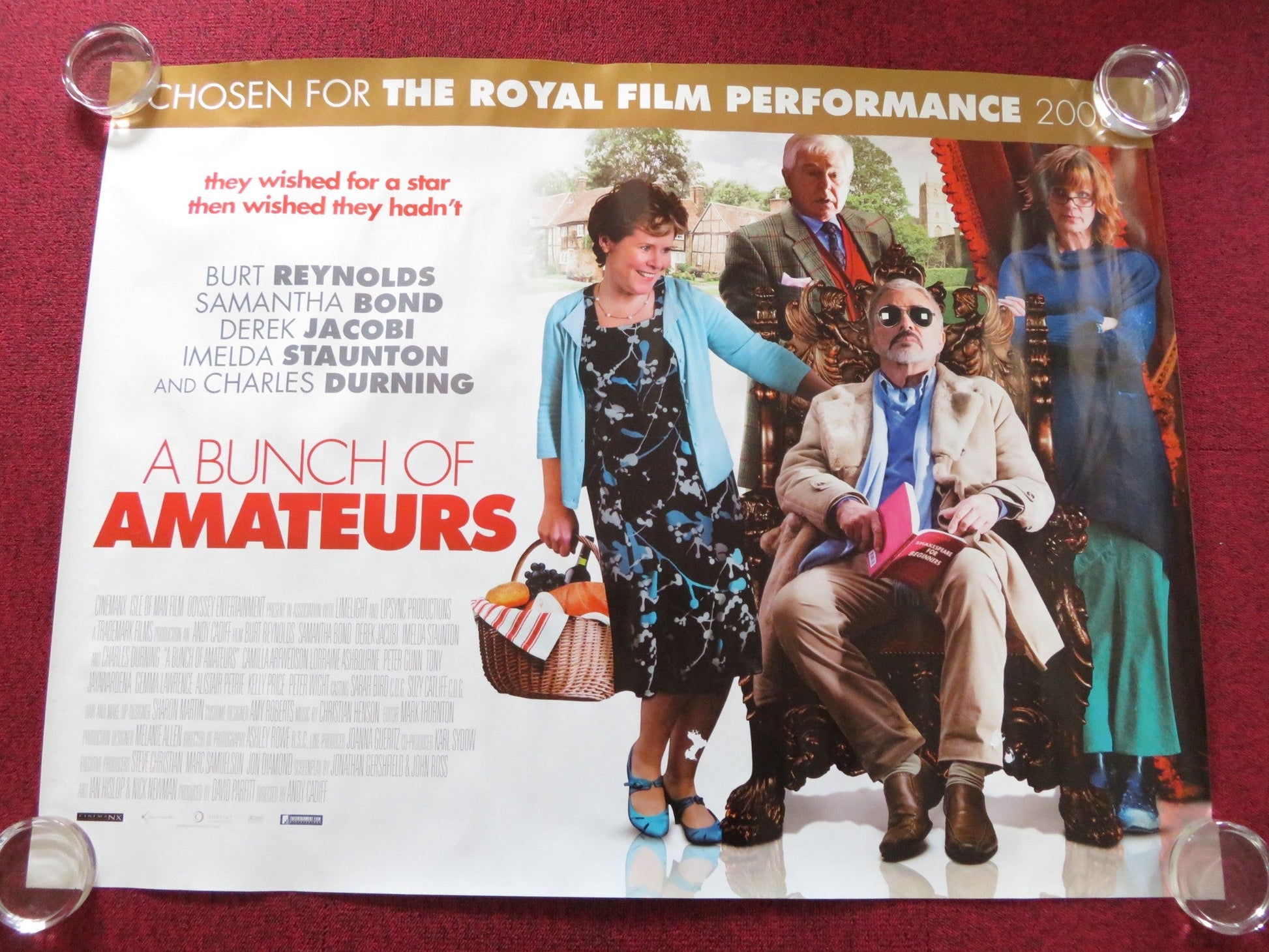 A BUNCH OF AMATEURS UK QUAD (30"x 40") ROLLED POSTER BURT REYNOLDS 2008 - Rendezvous Cinema