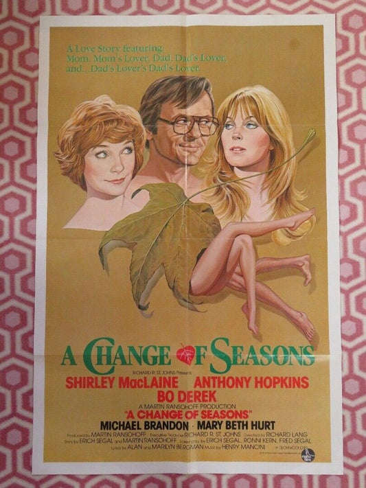 A CHANGE OF SEASONS US ONE SHEET POSTER ANTHONY HOPKINS BO DEREK 1981 - Rendezvous Cinema