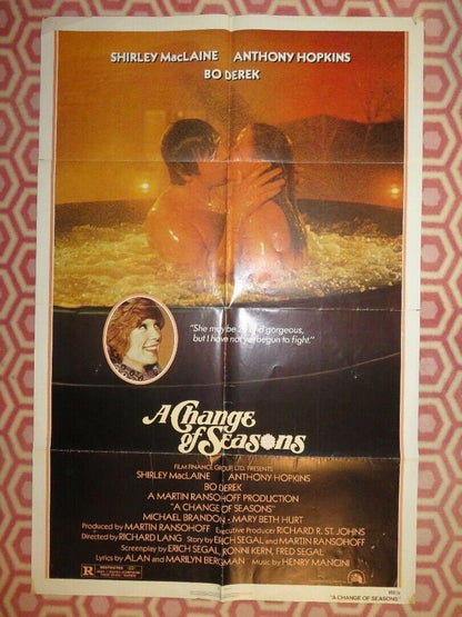 A CHANGE OF SEASONS US ONE SHEET POSTER BO DEREK ANTHONY HOPKINS 1980 - Rendezvous Cinema