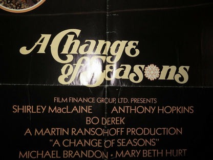 A CHANGE OF SEASONS US ONE SHEET POSTER BO DEREK ANTHONY HOPKINS 1980 - Rendezvous Cinema