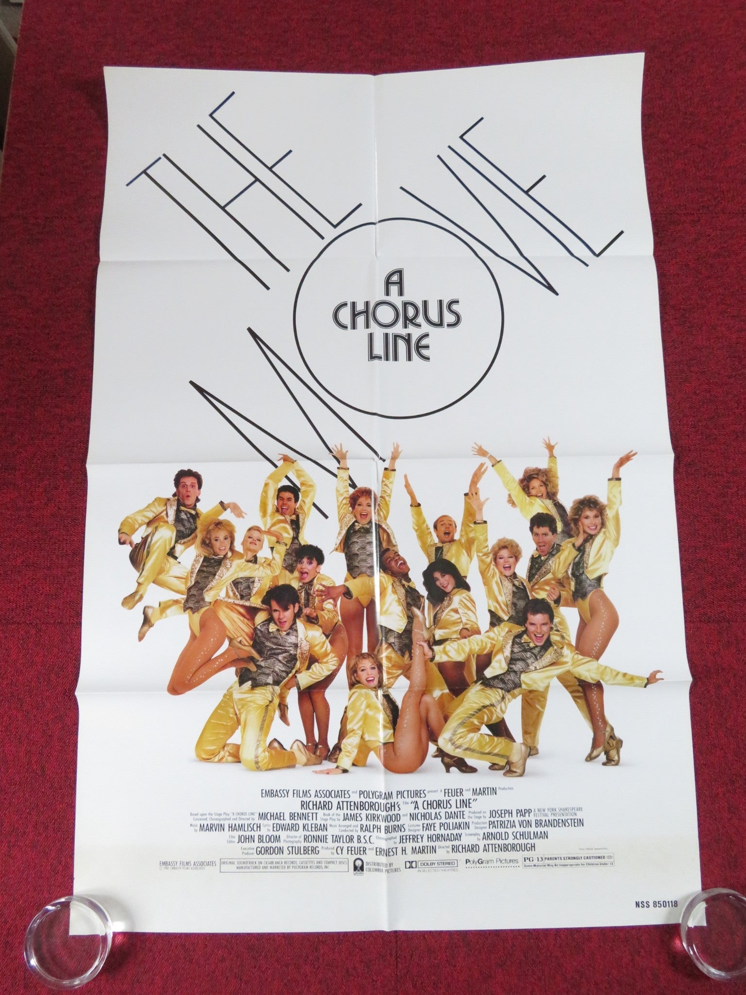 A CHORUS LINE FOLDED US ONE SHEET POSTER RICHARD ATTENBOROUGH 1985 - Rendezvous Cinema