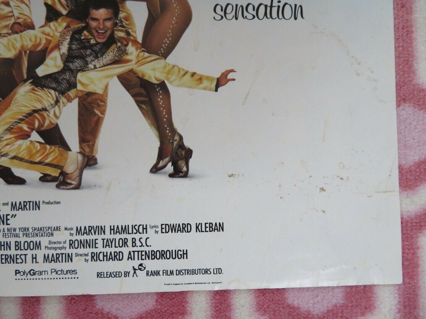 A CHORUS LINE UK DOUBLE CROWN POSTER RICHARD ATTENBOROUGH 1985 - Rendezvous Cinema