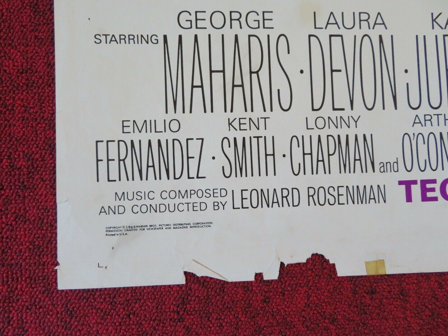 A COVENANT WITH DEATH FOLDED US ONE SHEET POSTER GEORGE MAHARIS LAURA DEVOM 1967 - Rendezvous Cinema