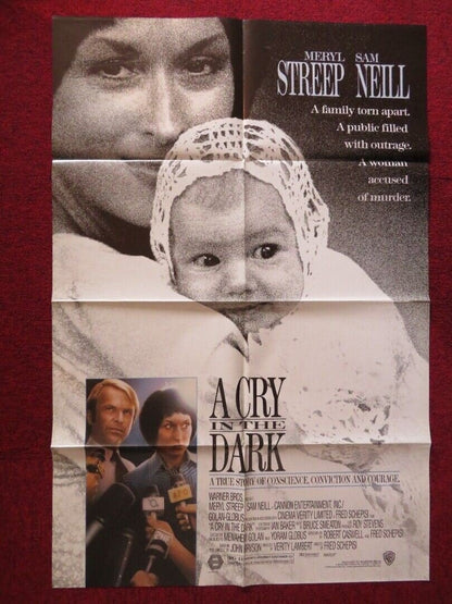 A CRY IN THE DARK FOLDED US ONE SHEET POSTER SAM NEILL MERYL STREEP 1988 - Rendezvous Cinema