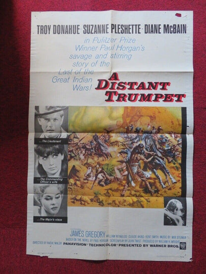 A DISTANT TRUMPET FOLDED US ONE SHEET POSTER TROY DONAHUE SUZANNE PLESHETTE 1964 - Rendezvous Cinema