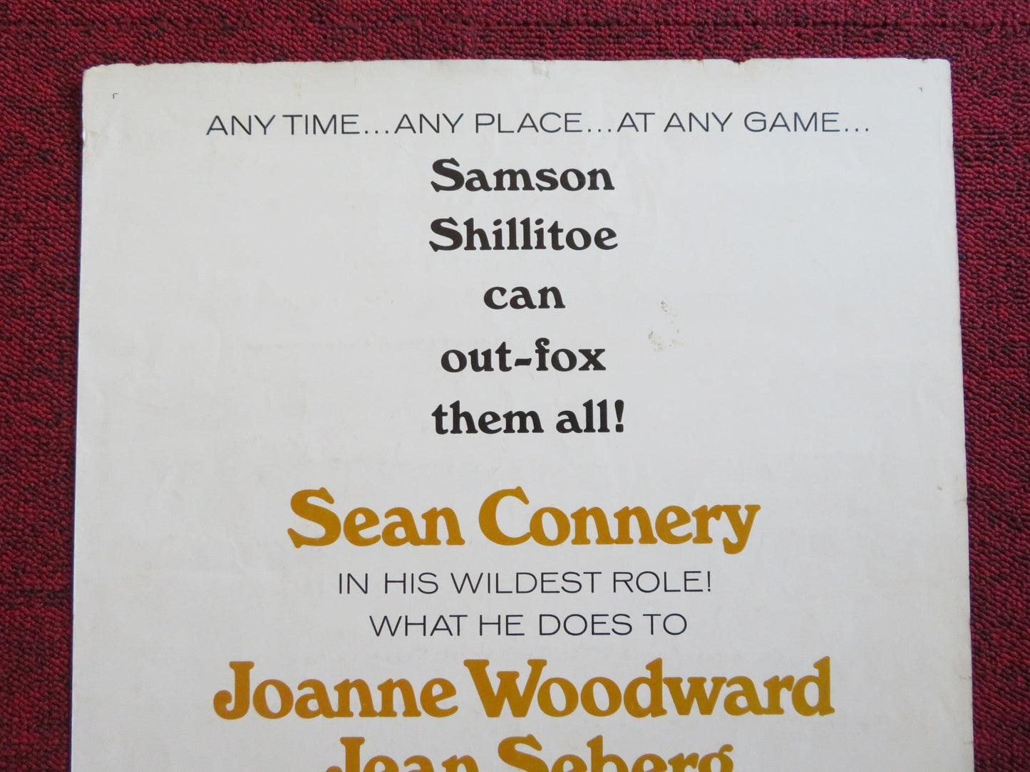 A FINE MADNESS US INSERT (14"x 36") POSTER SEAN CONNERY JOANNE WOODWARD 1966 - Rendezvous Cinema