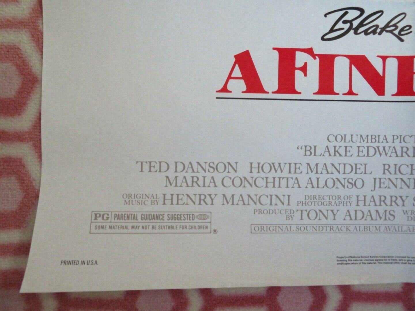 A FINE MESS US ONE SHEET POSTER BLAKE EDWARDS TED DANSON HOWIE MANDEL - Rendezvous Cinema