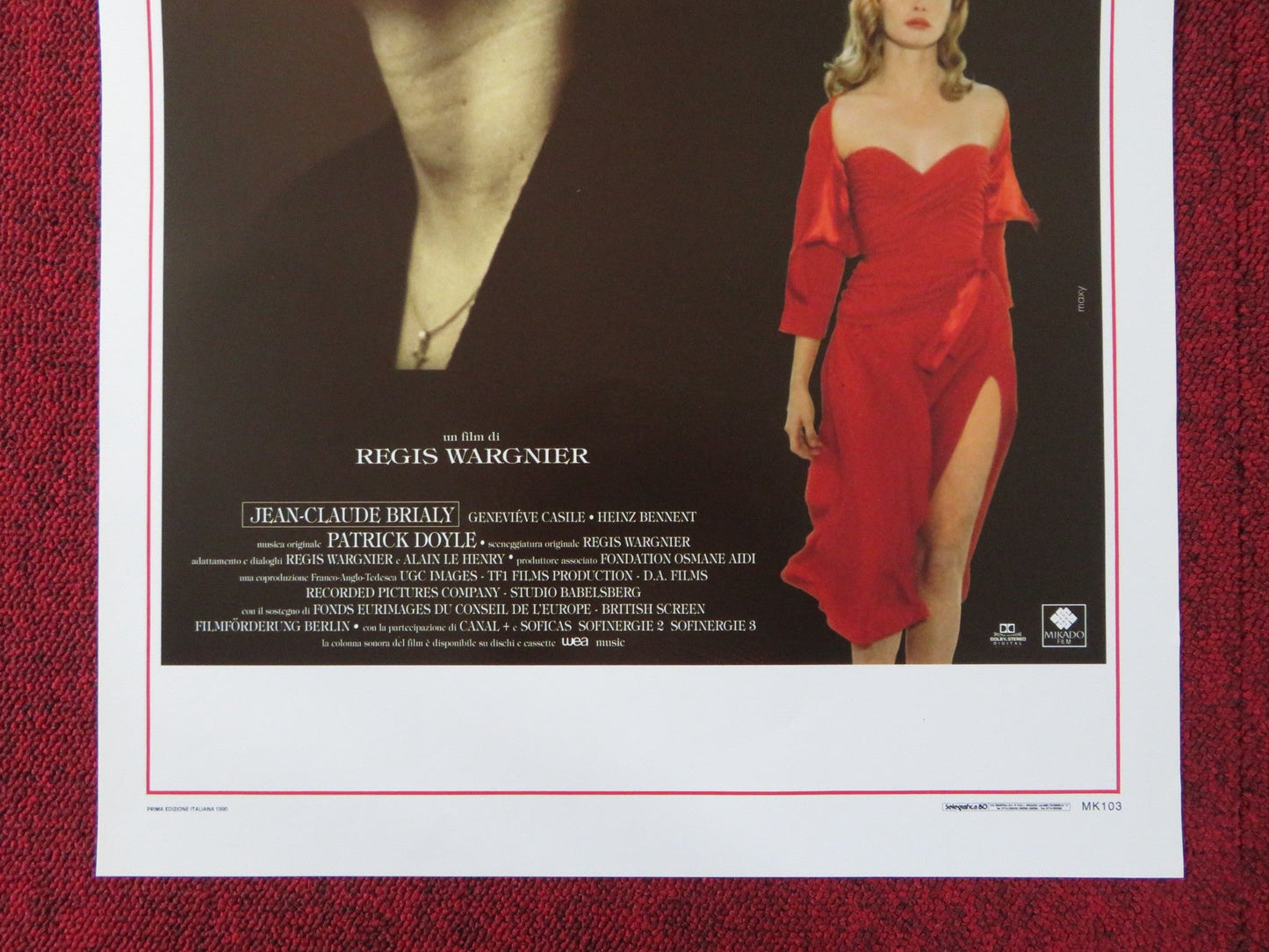 A FRENCH WOMAN ITALIAN LOCANDINA POSTER EMMANUELLE BEART DANIEL AUTEUIL 1995 - Rendezvous Cinema