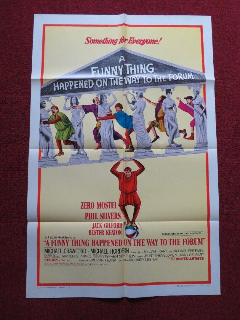 A FUNNY THING HAPPENED ON THE WAY TO THE FORUM FOLDED US ONE SHEET POSTER 1966 - Rendezvous Cinema