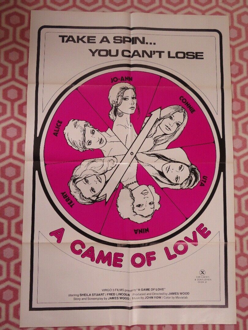 A GAME OF LOVE FOLDED US ONE SHEET POSTER SHEILA STUART FRED LINCOLN 1974 - Rendezvous Cinema