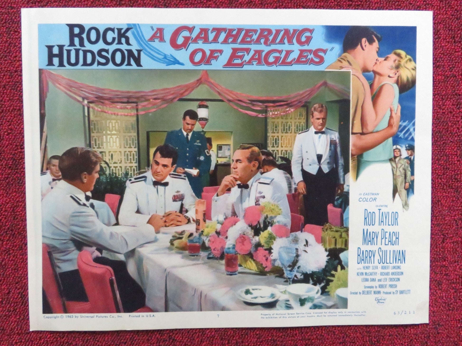 A GATHERING OF EAGLES US LOBBY CARD SET ROCK HUDSON ROD TAYLOR 1963 - Rendezvous Cinema