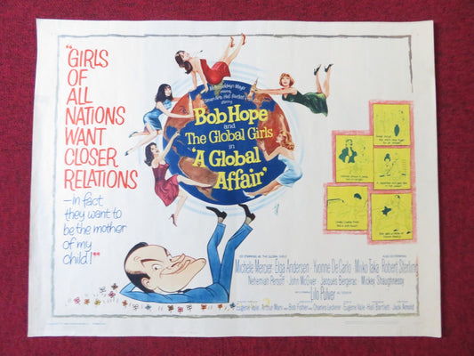 A GLOBAL AFFAIR US HALF SHEET (22"x 28") POSTER BOB HOPE MICHELE MERCIER 1963 - Rendezvous Cinema