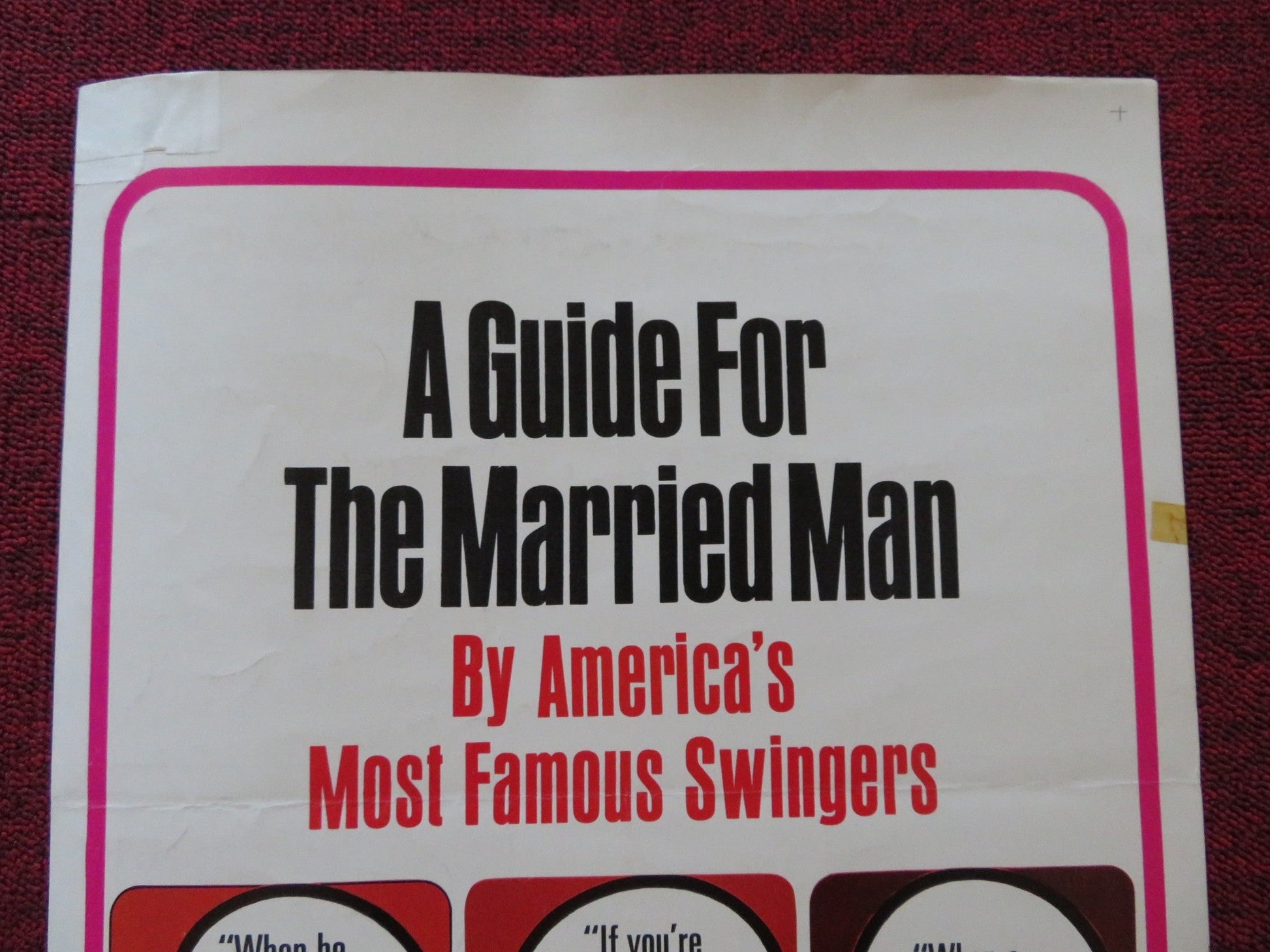 A GUIDE FOR THE MARRIED MAN US INSERT (14"x 36") POSTER WALTER MATTHAU 1967 - Rendezvous Cinema