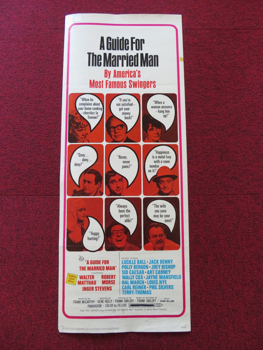 A GUIDE FOR THE MARRIED MAN US INSERT (14"x 36") POSTER WALTER MATTHAU 1967 - Rendezvous Cinema