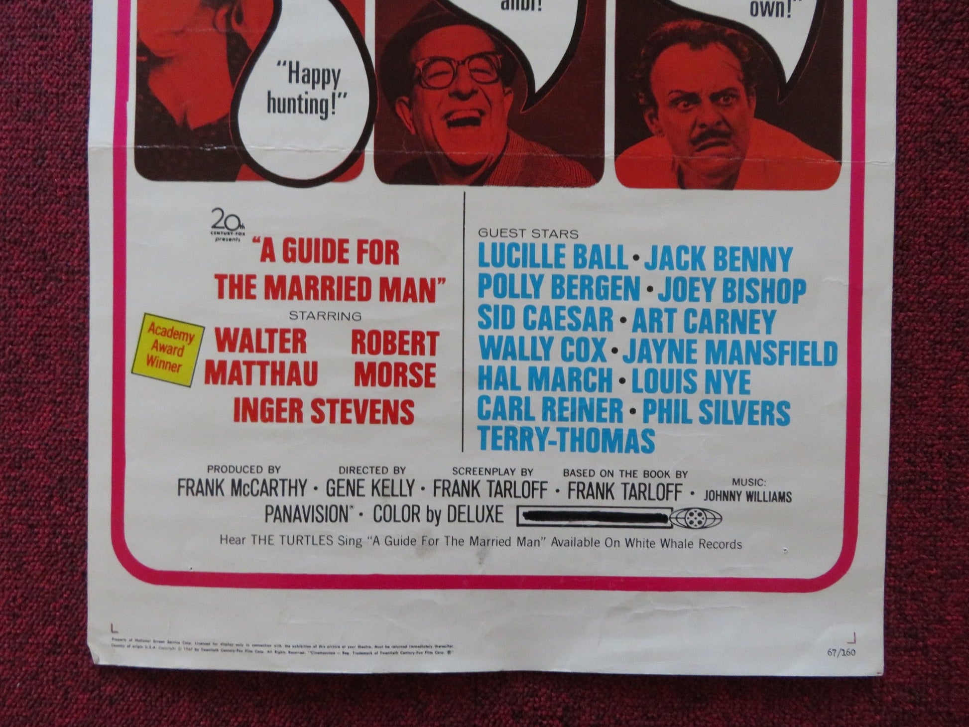 A GUIDE FOR THE MARRIED MAN US INSERT (14"x 36") POSTER WALTER MATTHAU 1967 - Rendezvous Cinema