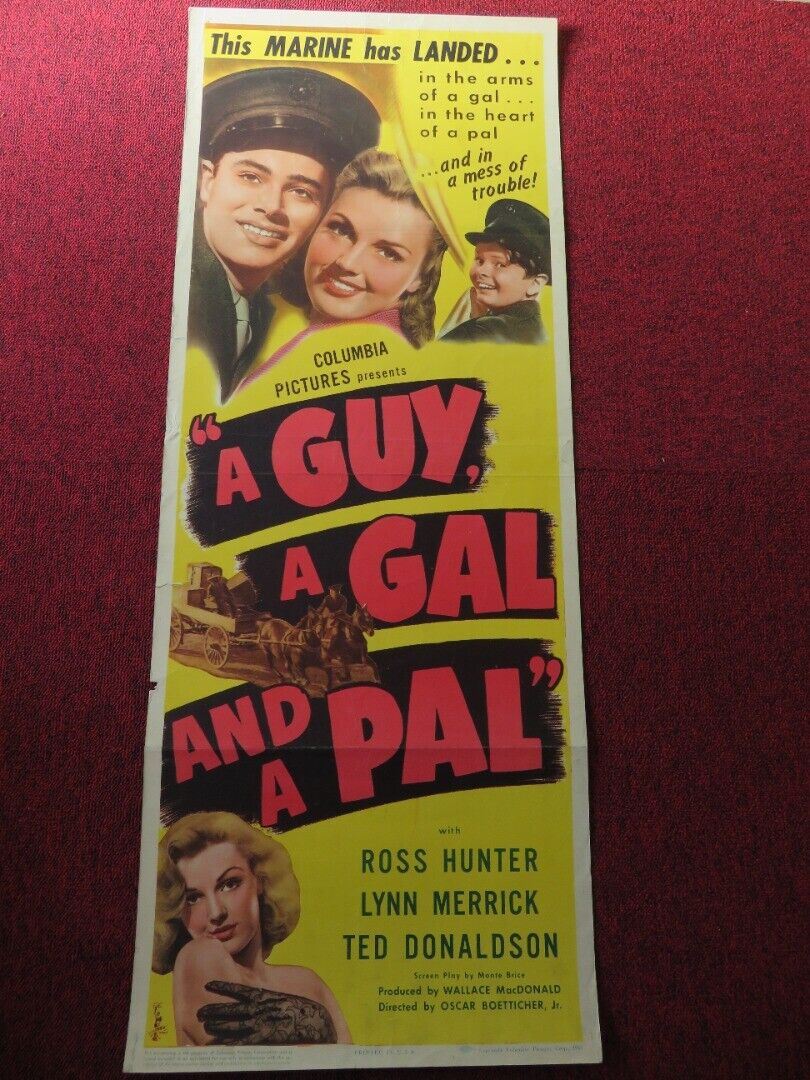 A GUY, A GAL AND A PAL US INSERT (14"x 36") POSTER ROSS HUNTER 1945 - Rendezvous Cinema