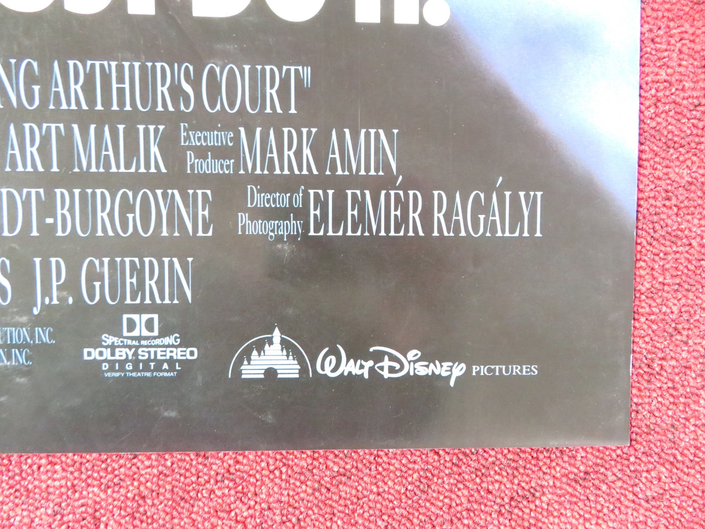 A KID IN KING ARTHUR'S COURT FOLDED US ONE SHEET POSTER DISNEY ART MALIK 1995 - Rendezvous Cinema