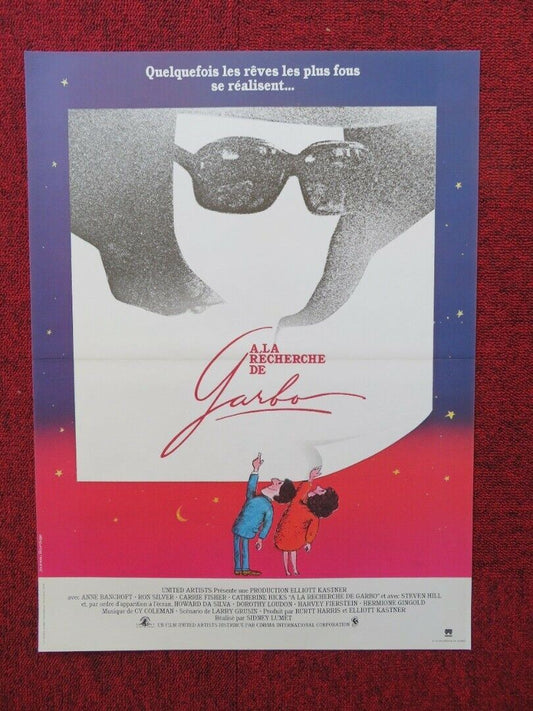 A LA RECHERCHE DE GARBO/ Garbo Talks FRENCH (15"x 21") POSTER ANNE BANCROFT '84 - Rendezvous Cinema