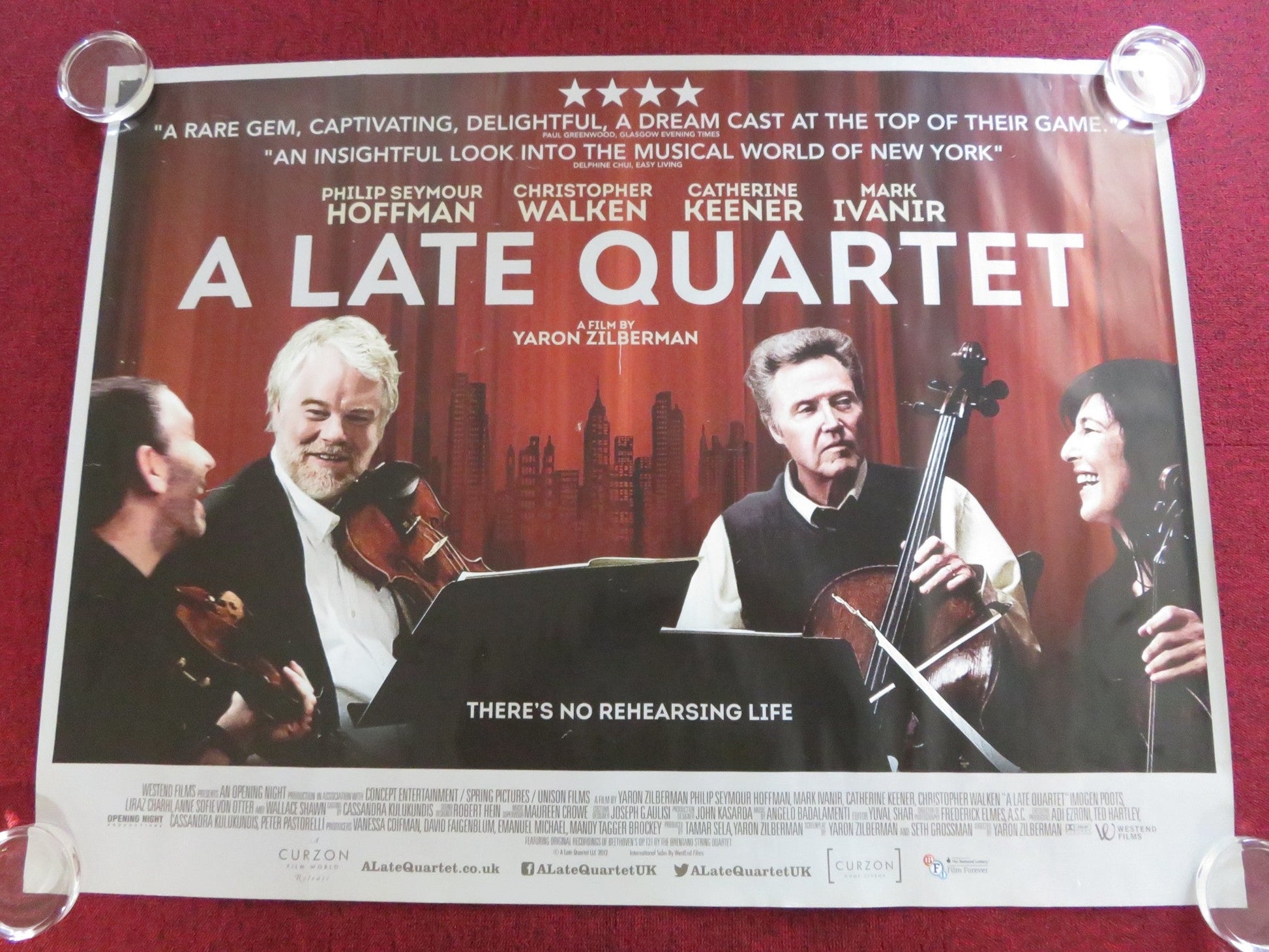 A LATE QUARTET UK QUAD ROLLED POSTER CHRISTOPHER WALKEN CATHERINE KEENER 2012 - Rendezvous Cinema