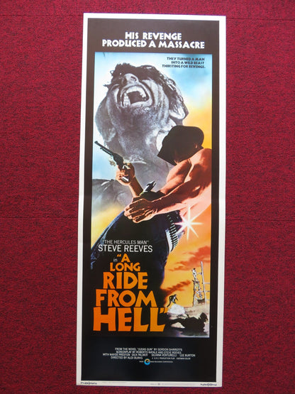 A LONG RIDE FROM HELL US INSERT (14"x 36") POSTER STEVE REEVES WAYDE PRESTON '69 - Rendezvous Cinema