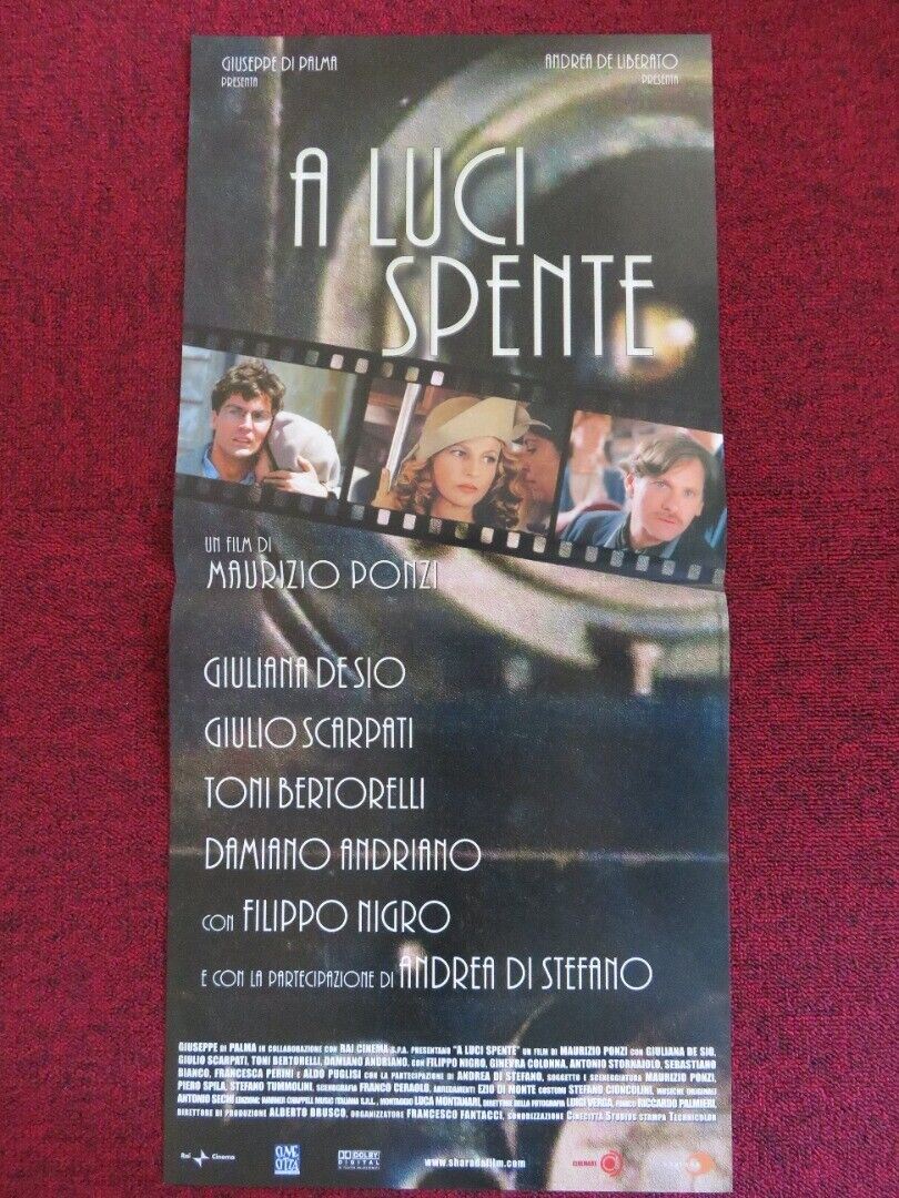 A LUCI SPENTE ITALIAN LOCANDINA (26.5"x12.5") POSTER GIULIANA DE SIO 2004 - Rendezvous Cinema