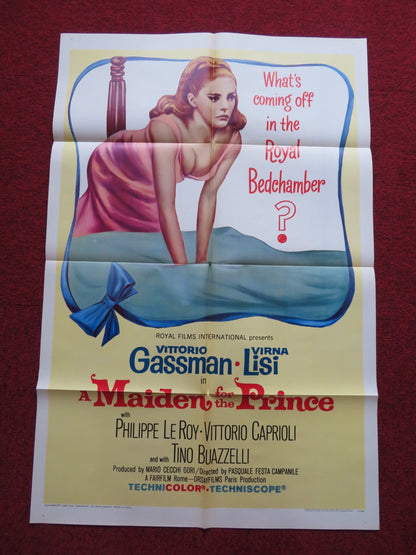 A MAIDEN FOR THE PRINCE FOLDED US ONE SHEET POSTER VITTORIO GASSMAN V. LISI 1967 - Rendezvous Cinema