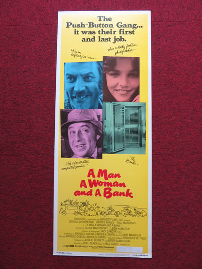 A MAN, A WOMAN AND A BANK US INSERT (14"x 36") POSTER B ADAMS D. SUTHERLAND 1979 - Rendezvous Cinema