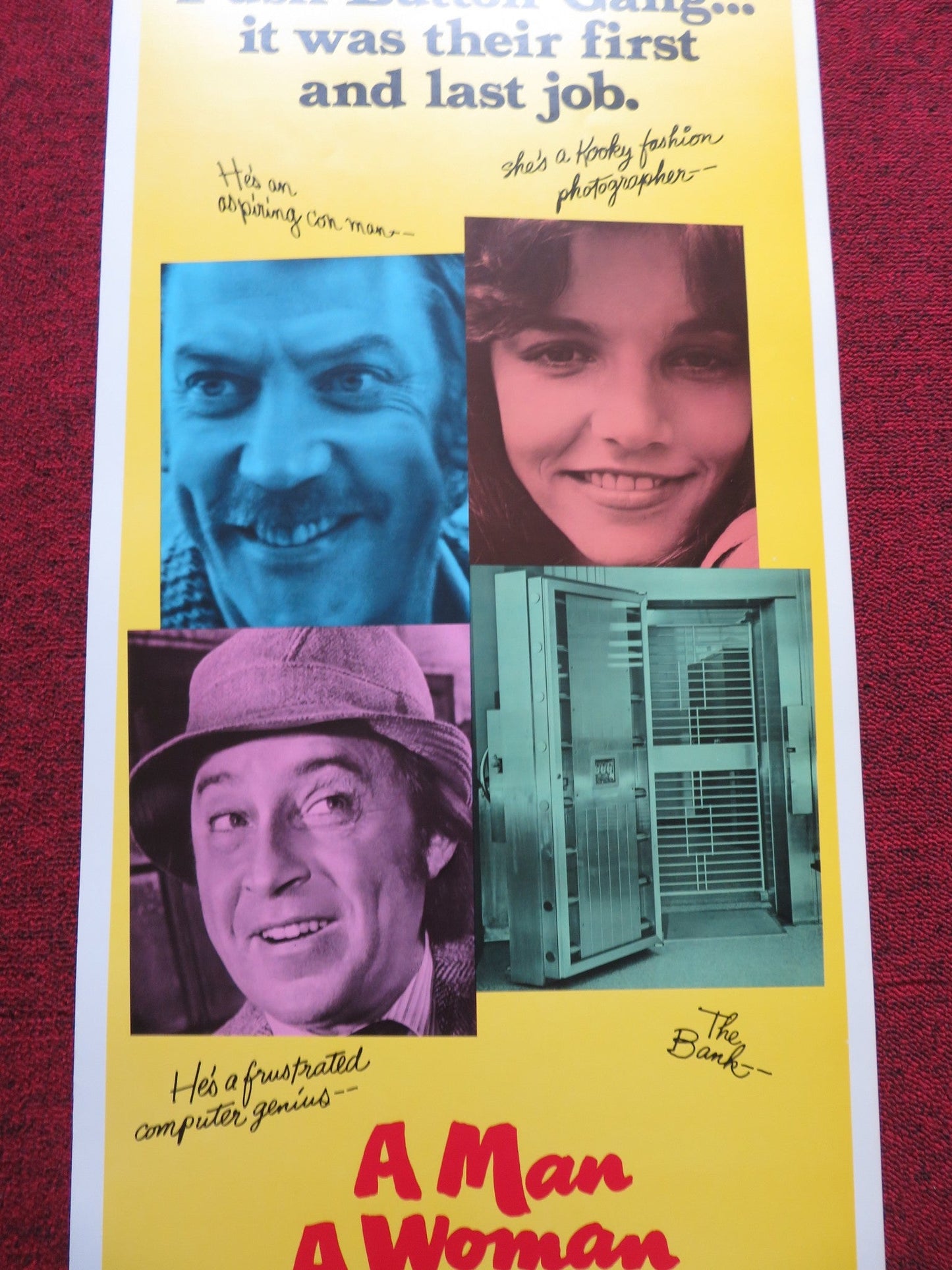 A MAN, A WOMAN AND A BANK US INSERT (14"x 36") POSTER B ADAMS D. SUTHERLAND 1979 - Rendezvous Cinema