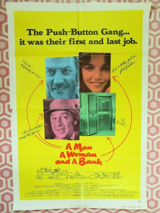 A MAN A WOMEN AND A BANK US ONE SHEET POSTER DONALD SUTHERLAND 1979 - Rendezvous Cinema